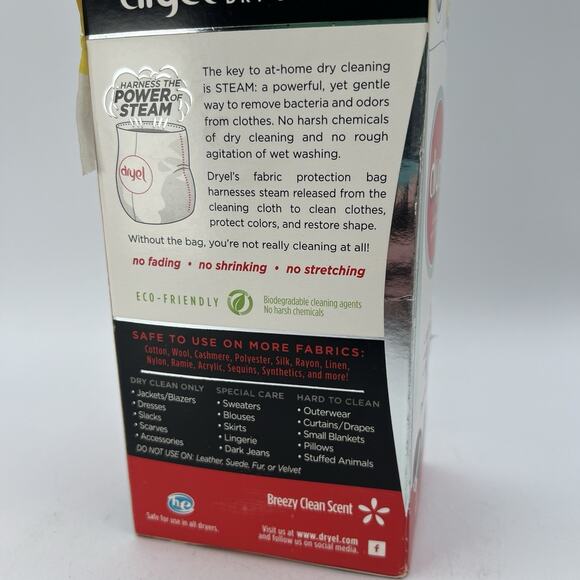 Dryel At-Home Dry Cleaner Refill Stain Pen, Odor Wrinkle Spray 8 Cloths - Picture 3 of 5